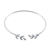 Women Stylish Leaves Cuff Women Bracelet Delicate Leaf Open Bangle Bracelet GD