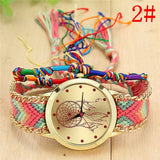 Dropshipping Handmade Braided Dreamcatcher Friendship Bracelet Watch Ladies Rope Watch Quarzt Watches Relogio Feminino