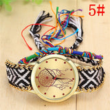 Dropshipping Handmade Braided Dreamcatcher Friendship Bracelet Watch Ladies Rope Watch Quarzt Watches Relogio Feminino