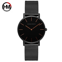 Japan Quartz Movement Rose Gold Watch 36mm Waterproof hannah Martin Women Watches Ladies Stainless Steel Mesh clock Dropshipping