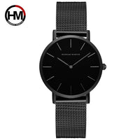 Japan Quartz Movement Rose Gold Watch 36mm Waterproof hannah Martin Women Watches Ladies Stainless Steel Mesh clock Dropshipping