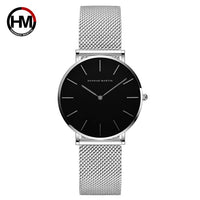 Japan Quartz Movement Rose Gold Watch 36mm Waterproof hannah Martin Women Watches Ladies Stainless Steel Mesh clock Dropshipping