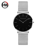 Japan Quartz Movement Rose Gold Watch 36mm Waterproof hannah Martin Women Watches Ladies Stainless Steel Mesh clock Dropshipping
