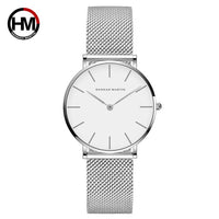 Japan Quartz Movement Rose Gold Watch 36mm Waterproof hannah Martin Women Watches Ladies Stainless Steel Mesh clock Dropshipping