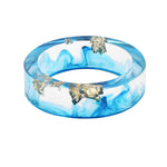 Hot Sale 8 Colors Gold Foil Paper Inside Resin Ring For Women And Men Jewelry Colorful High Quality Handmade Ring