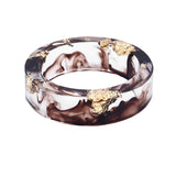 Hot Sale 8 Colors Gold Foil Paper Inside Resin Ring For Women And Men Jewelry Colorful High Quality Handmade Ring