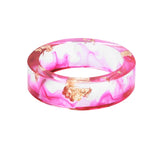 Hot Sale 8 Colors Gold Foil Paper Inside Resin Ring For Women And Men Jewelry Colorful High Quality Handmade Ring