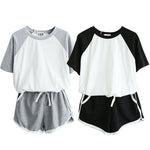 Women'S Fashion Large Size Short-Sleeved Leisure Sports Suit Shorts Suit