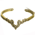 Women Bangle Vintage Punk Bracelet Ruffles Hollow Out Geometry Multilayer Bracelet