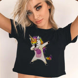 Fashion Women Tank Top 2018 Crop Top Shirt TEA BALL Letter Harajuku Print Black Women Short Sleeve O-Neck Streetwear Shirt