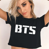 Fashion Women Tank Top 2018 Crop Top Shirt TEA BALL Letter Harajuku Print Black Women Short Sleeve O-Neck Streetwear Shirt