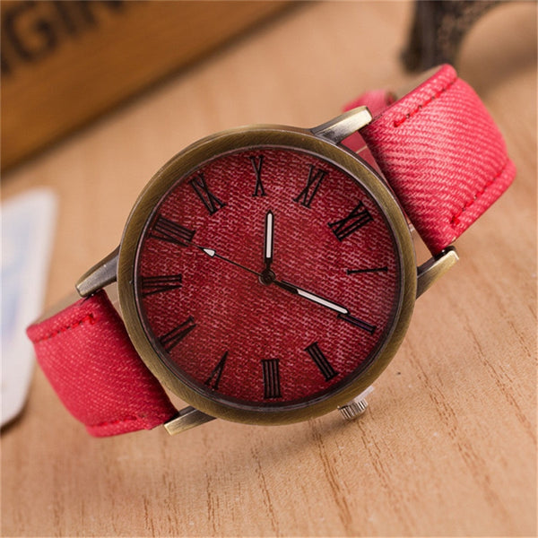 Top luxury Solid Color Men Watches fashion Jeans Leather MEIBO Quartz Wristwatch Ladies Female Watch 2018 relogio feminino