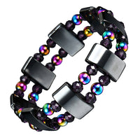 Magnetic Hematite Therapy Bracelet Beads Wristband Healing Energy Gifts for Birthday Anniversary Valentine's Day